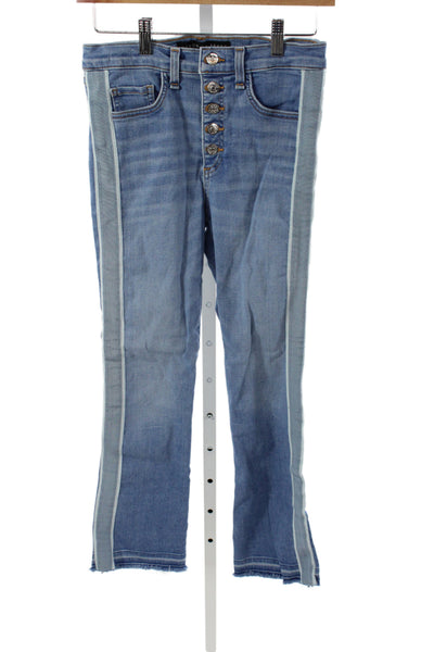 Veronica Beard Women Cropped Jeans Blue Cotton Mid Rise Size 26