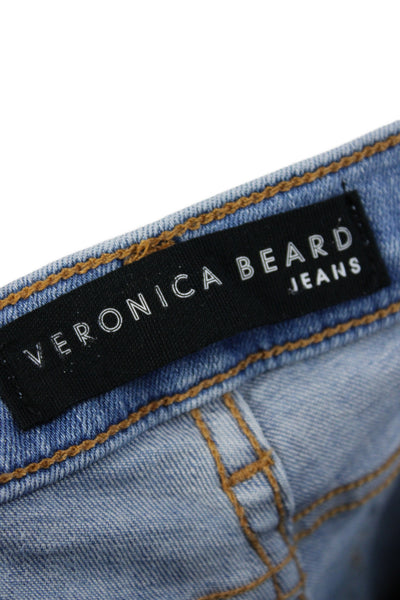 Veronica Beard Women Cropped Jeans Blue Cotton Mid Rise Size 26