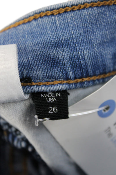 Veronica Beard Women Cropped Jeans Blue Cotton Mid Rise Size 26
