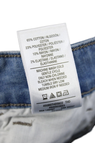 Joes Womens Bootcut Jeans Blue Cotton Mid Rise Inseam 34 Size 25