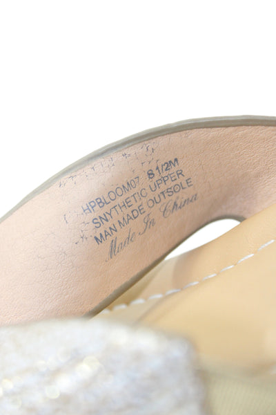 Donald J Pliner Womens Metallic Leather Thongs Silver Size 8.5