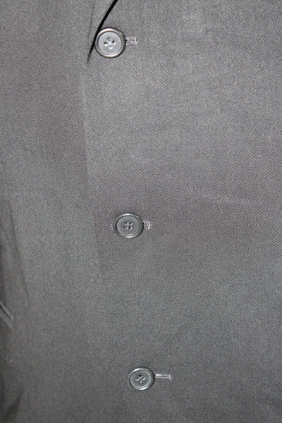Boss Hugo Boss Mens Black Rayon Blazer Button Solid Business Size 42