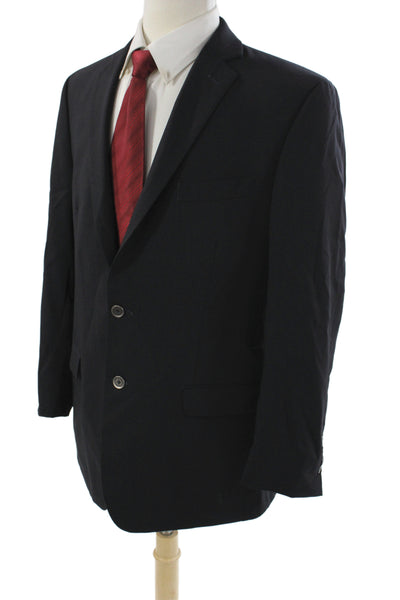Calvin Klein Mens Wool Black Blazer Button Closure Classic Size 42