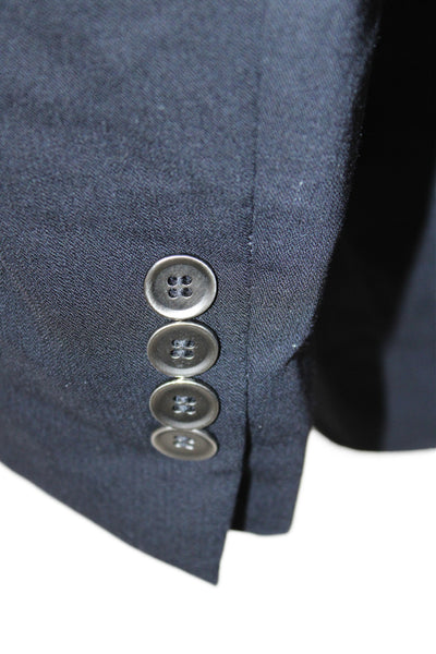 Calvin Klein Mens Wool Black Blazer Button Closure Classic Size 42