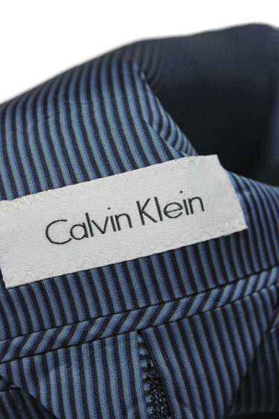 Calvin Klein Mens Wool Black Blazer Button Closure Classic Size 42