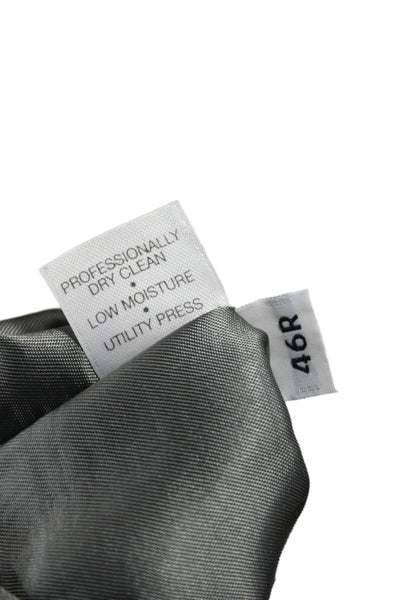 Hart Schaffner Marx Mens Gray Wool Check Blazer Size 46