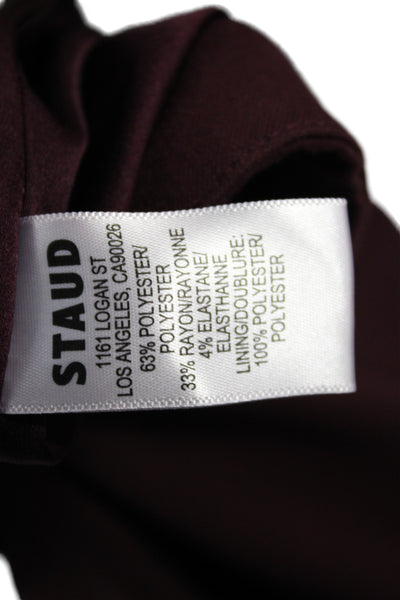 Staud Women Shift Dress Purple Sleeveless Boat Neck Short Size M