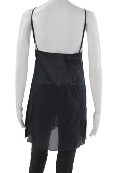 Marant Etoile Womens Slip Dress Black V Neck Sleeveless Cotton Size S