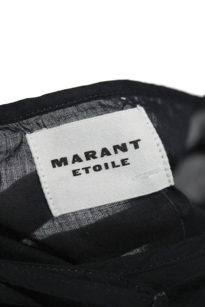Marant Etoile Womens Slip Dress Black V Neck Sleeveless Cotton Size S
