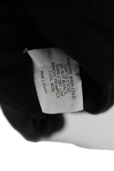 Hatch Womens Black Maternity Basic Short Sleeve Cotton Round Neck T-Shirt Size 2