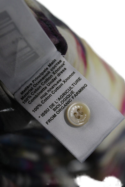 Marant Etoile Womens Shirt Dress Multicolor Tie Dye Cotton Size 38