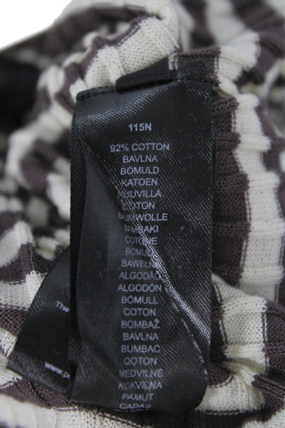 Paul Smith Women Striped V-Neck Cotton Long Sleeve Cardigan Size M