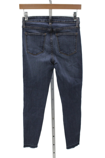 Just Black Womens Skinny Jeans Blue High Rise Button Size 25