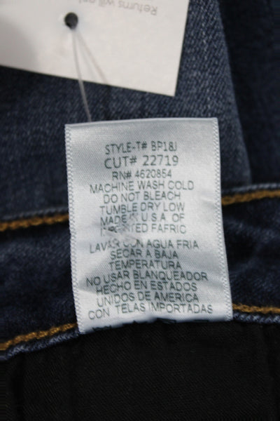 Just Black Womens Skinny Jeans Blue High Rise Button Size 25