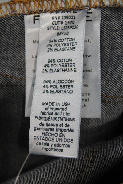 Frame Denim Womens Skinny Jeans Blue Mid Rise Cotton Size 25