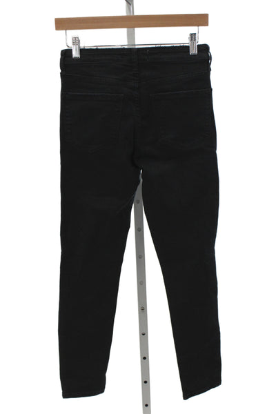 Vervet Women Skinny Jeans Black Cotton Mid Rise Size 26