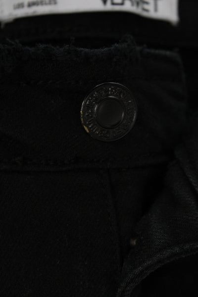 Vervet Women Skinny Jeans Black Cotton Mid Rise Size 26