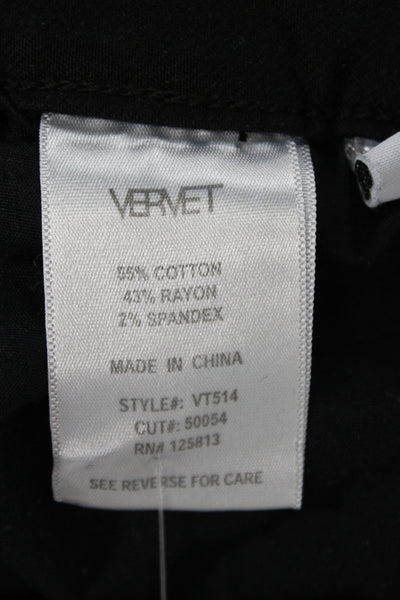 Vervet Women Skinny Jeans Black Cotton Mid Rise Size 26