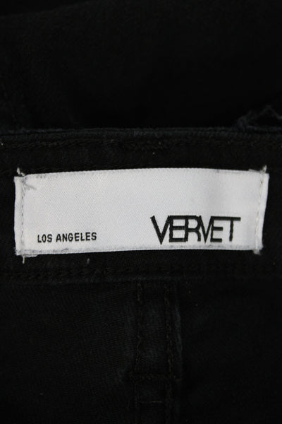 Vervet Women Skinny Jeans Black Cotton Mid Rise Size 26