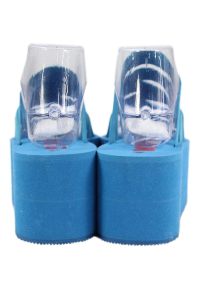 Simon Miller Womens High Platform Slide On Strappy Sandals Blue Size 38 8