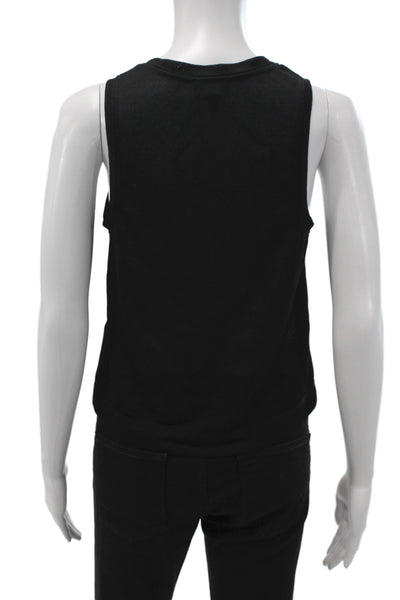 Carbon 38 Womens Black Basic Tank Athleisure Size XS