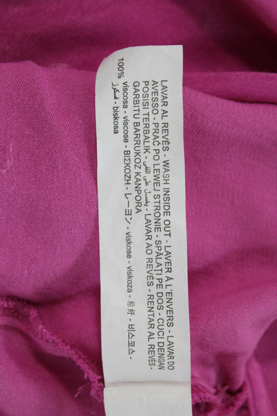 Zara Womens Cropped Halter Tank Pink Viscose Sleeveless Size XS