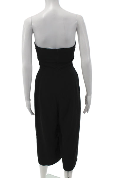 Babaton Womens Black Sleeveless Sweetheart Jumpsuit Zip Size 0