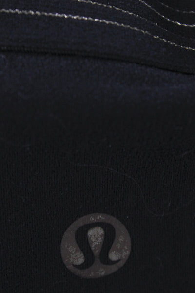 Lululemon Women Ankle Leggings Black Synthetic Athleisure Size 4