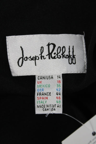Joseph Ribkoff Womens Black Colorblock Sheath Sleeveless Knee Size 14