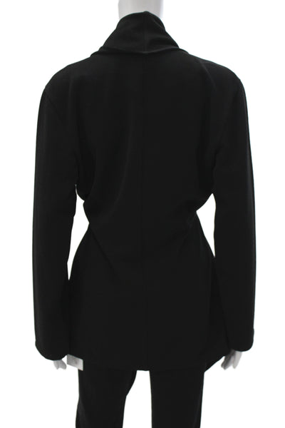 Natori Womens Kimono Coatigan Black V Neck Long Sleeve Size M