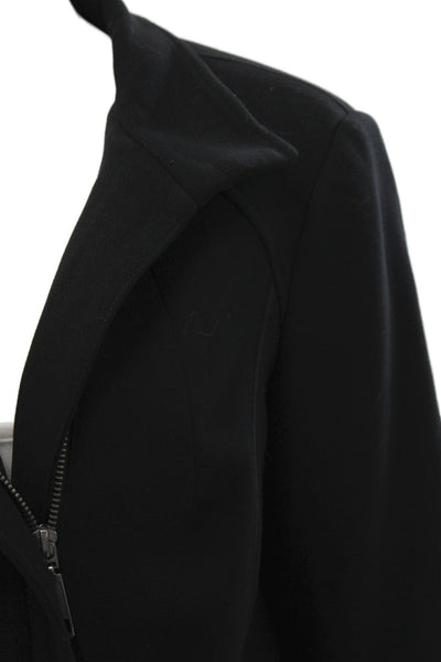 Tribal Womens Biker Black Jacket Zip Long Sleeve Size 8