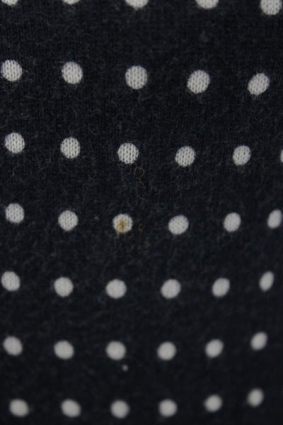 J Crew Womens Polka Dot Cotton Sleeveless Vest Sweater Crew Neck Size XS