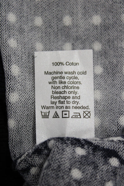 J Crew Womens Polka Dot Cotton Sleeveless Vest Sweater Crew Neck Size XS