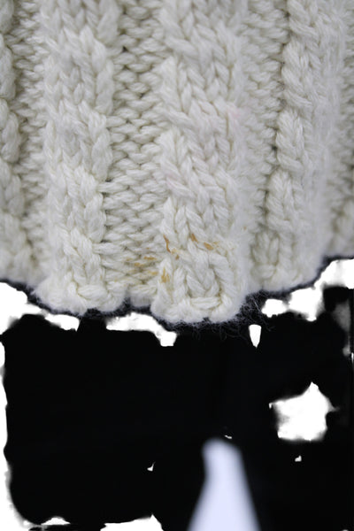 J Crew Womens Ivory Cotton Pullover Sweater Crew Neck Size XS