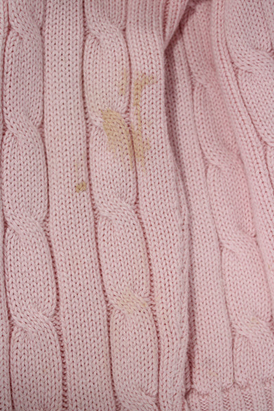 Polo Ralph Lauren Womens Pink Cotton Pullover Sweater Crew Neck Size S