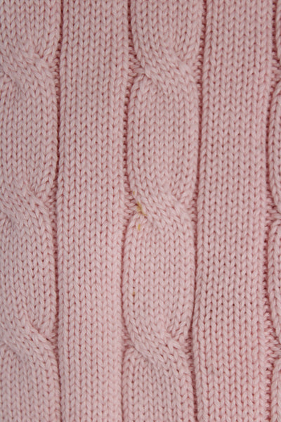Polo Ralph Lauren Womens Pink Cotton Pullover Sweater Crew Neck Size S