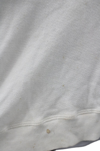 Electric & Rose Womens Tie Dye V-Neck Pullover Sweatshirt White Cotton Size XS