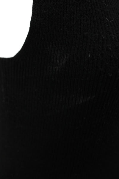 Theory Womens Black Wool Mock Neck Sleeveless Pullover Minimalist Size XS