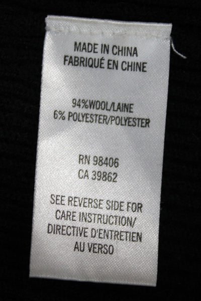 Theory Womens Black Wool Mock Neck Sleeveless Pullover Minimalist Size XS