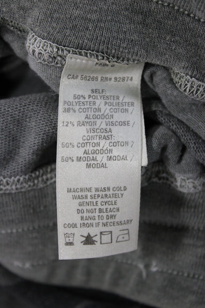 Splendid Women Jogger Pants Gray Camo Drawstring Polyester Inseam 26 Size S