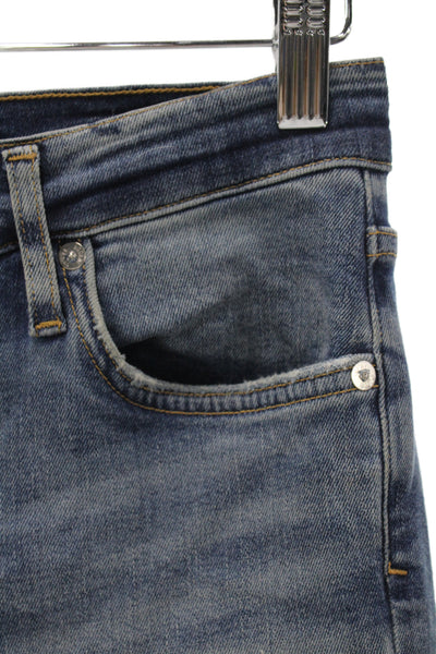 Agolde Womens Skinny Blue Mid Rise Cotton Jeans Size 25