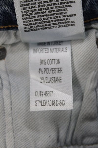 Agolde Womens Skinny Blue Mid Rise Cotton Jeans Size 25
