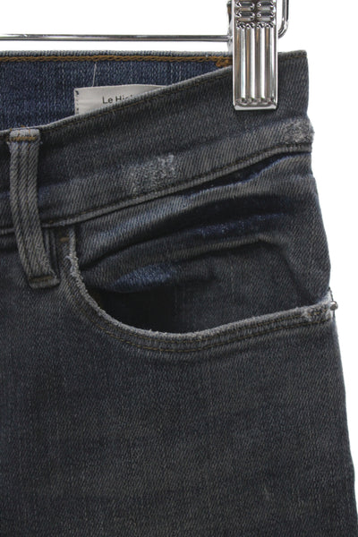 Frame Womens Skinny Gray Jeans Mid Rise Button Fly Cotton Size 25