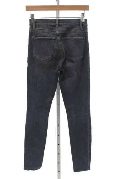 Frame Womens Skinny Gray Jeans Mid Rise Button Fly Cotton Size 25