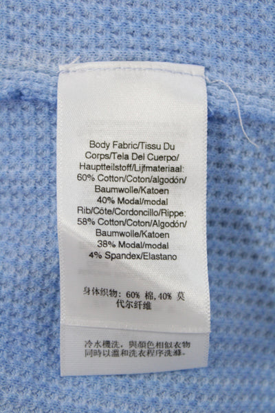 DKNY Jeans Womens Basic Blue Square Neck Long Sleeve T-Shirt Size M