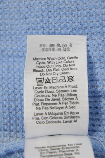 DKNY Jeans Womens Basic Blue Square Neck Long Sleeve T-Shirt Size M