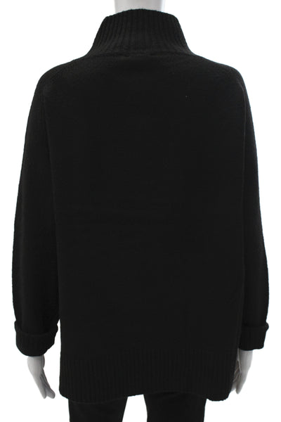 Sweet Lovely Women Henley Sweater Black Long Sleeve Acrylic Size M