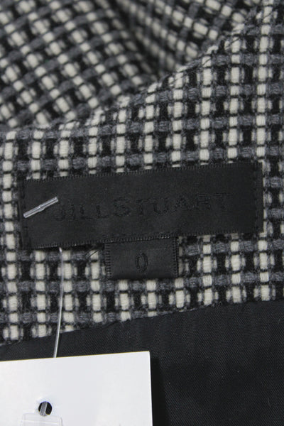 Rebecca Taylor Women Shift Dress Black Check Scoop Neck Short Sleeve Size 4