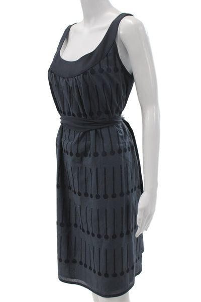 Beth Bowley Women Shift Dress Black Scoop Neck Sleeveless Knee Size 10