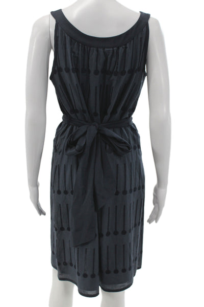 Beth Bowley Women Shift Dress Black Scoop Neck Sleeveless Knee Size 10